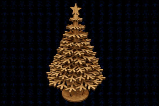 激光下料拼图圣诞树SOLIDWORKS 2017和x_t格式缩略图