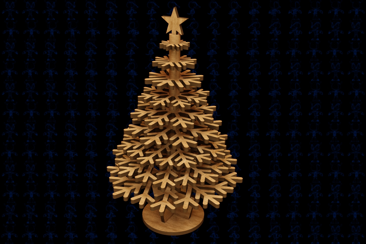 激光下料拼图圣诞树SOLIDWORKS 2017和x_t格式