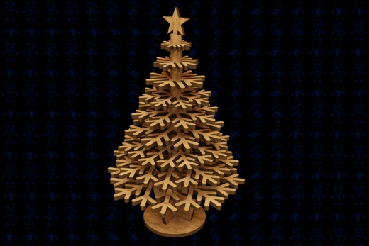 激光下料拼图圣诞树SOLIDWORKS 2017和x_t格式缩略图