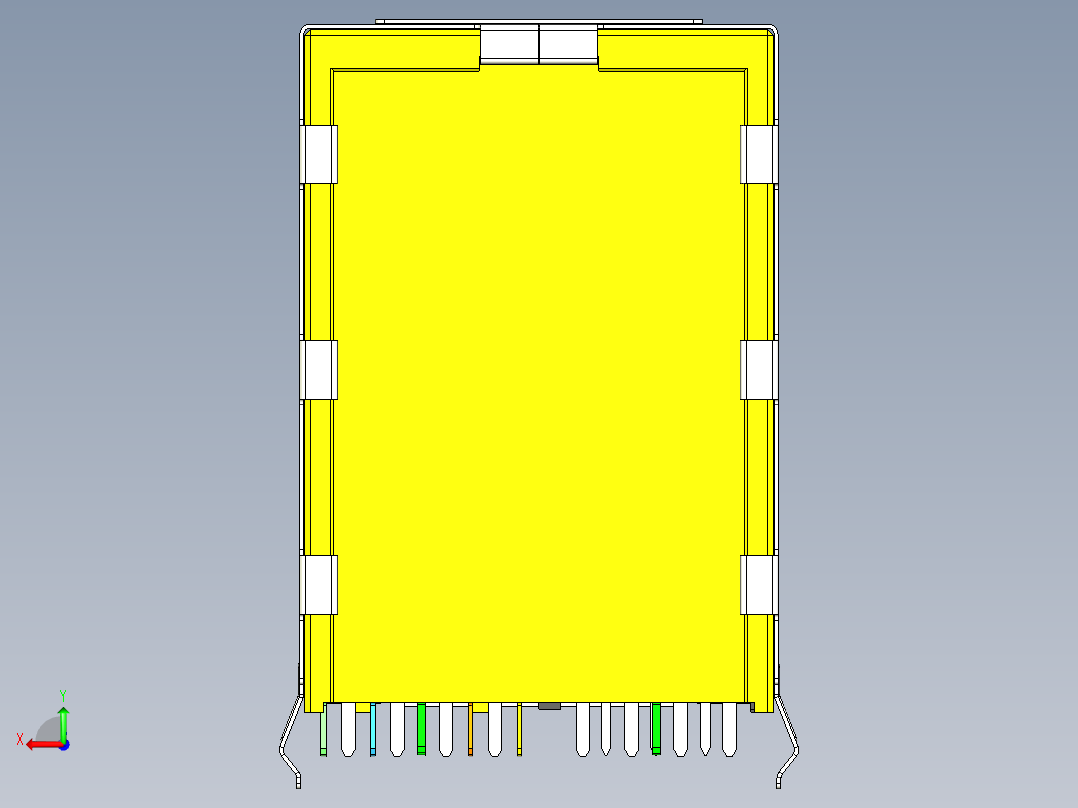 重建音频插孔-POF+音频连接器后视图