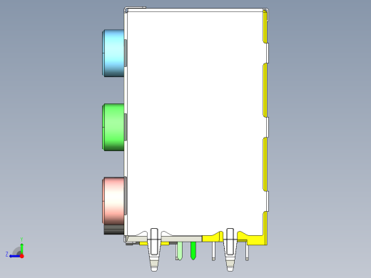 重建音频插孔-POF+音频连接器右视缩略图