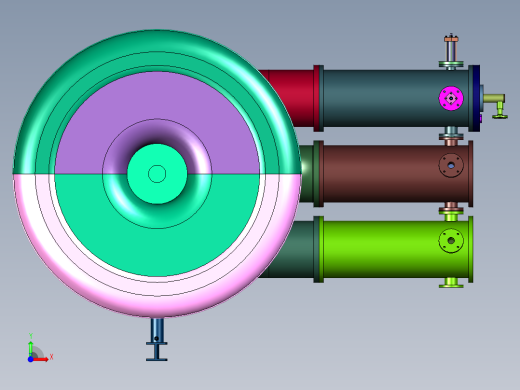 舰载分轴重型燃气轮机前视缩略图