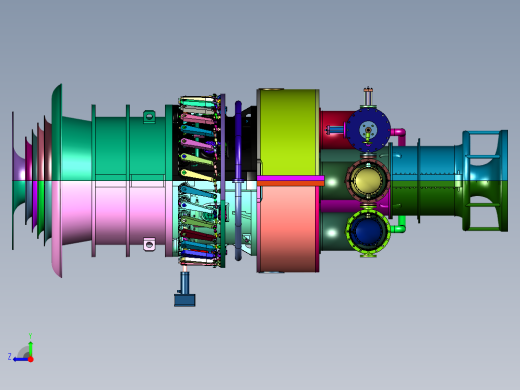 舰载分轴重型燃气轮机右视缩略图