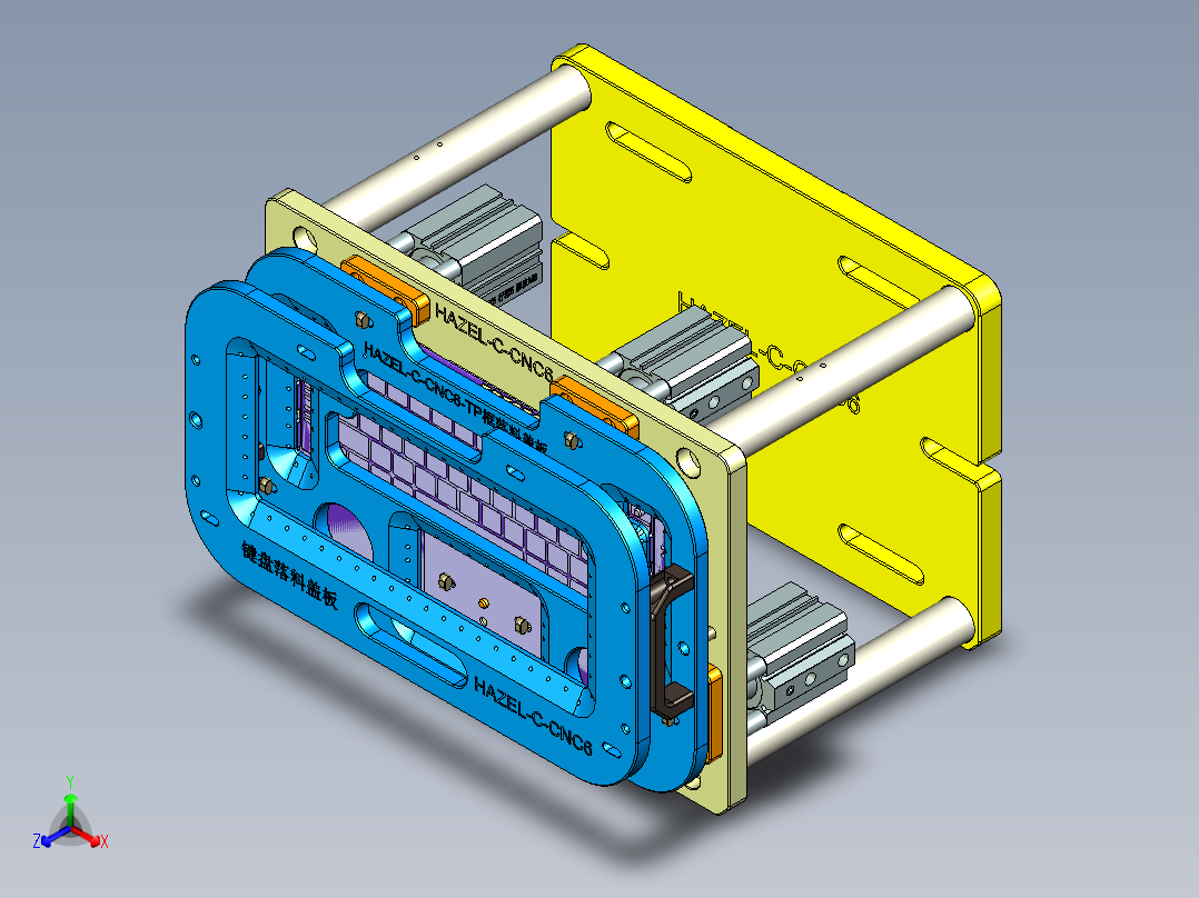 HAZEL-C-笔记本CNC工装夹具三维模型CNC6-0514主视图