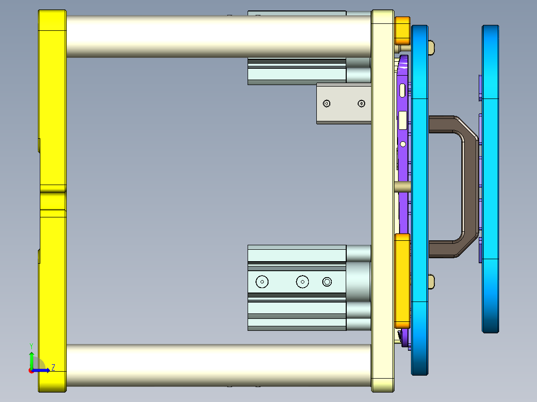 HAZEL-C-笔记本CNC工装夹具三维模型CNC6-0514左视图