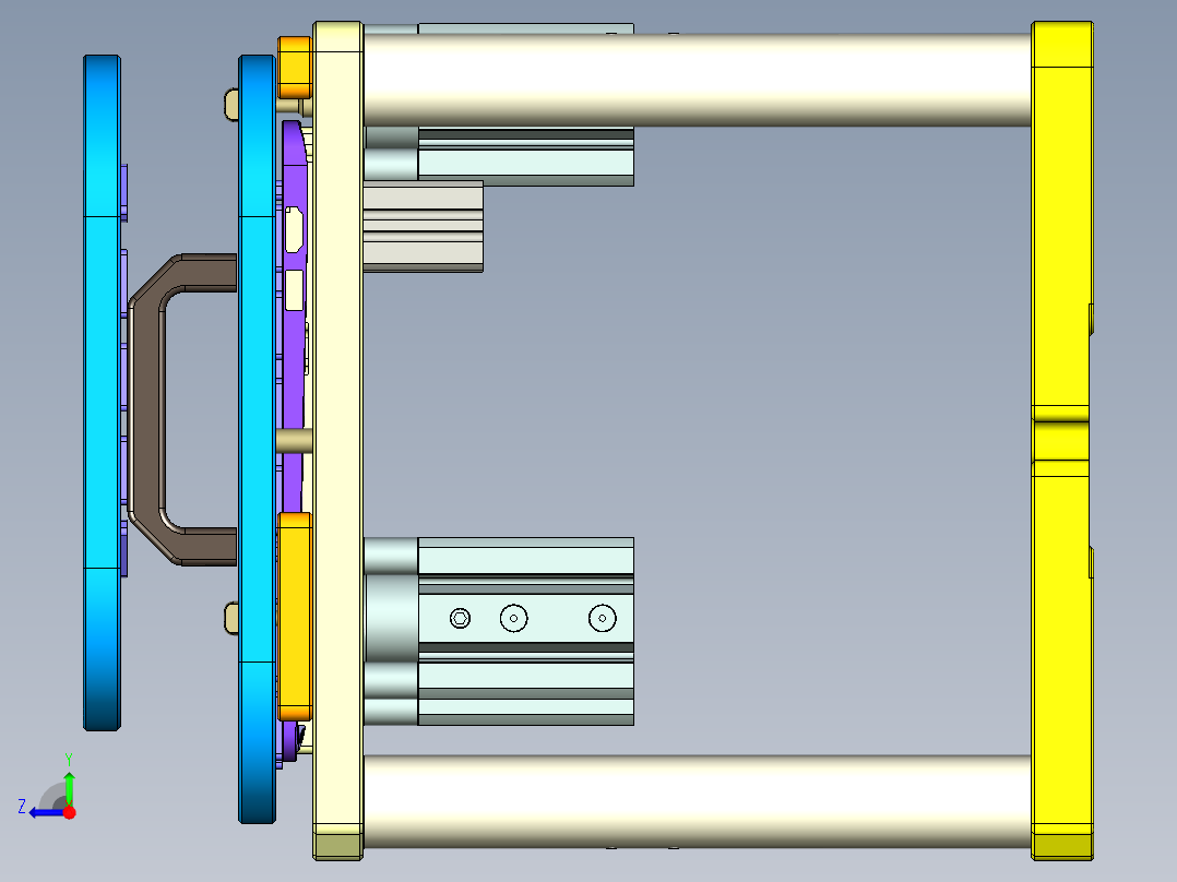 HAZEL-C-笔记本CNC工装夹具三维模型CNC6-0514右视图