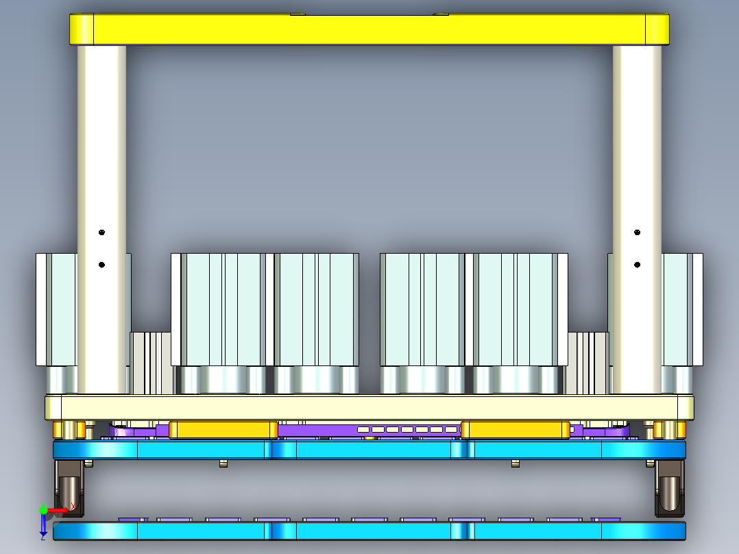 HAZEL-C-笔记本CNC工装夹具三维模型CNC6-0514俯视图