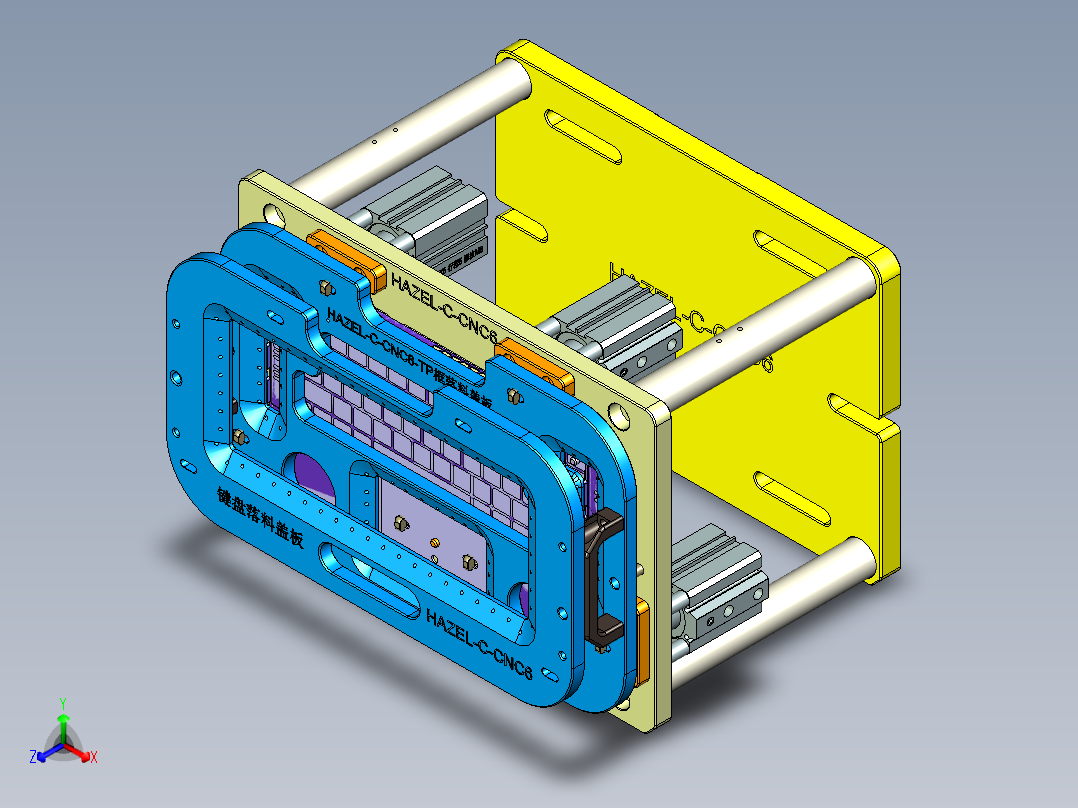 HAZEL-C-笔记本CNC工装夹具三维模型CNC6-0514正等轴测图