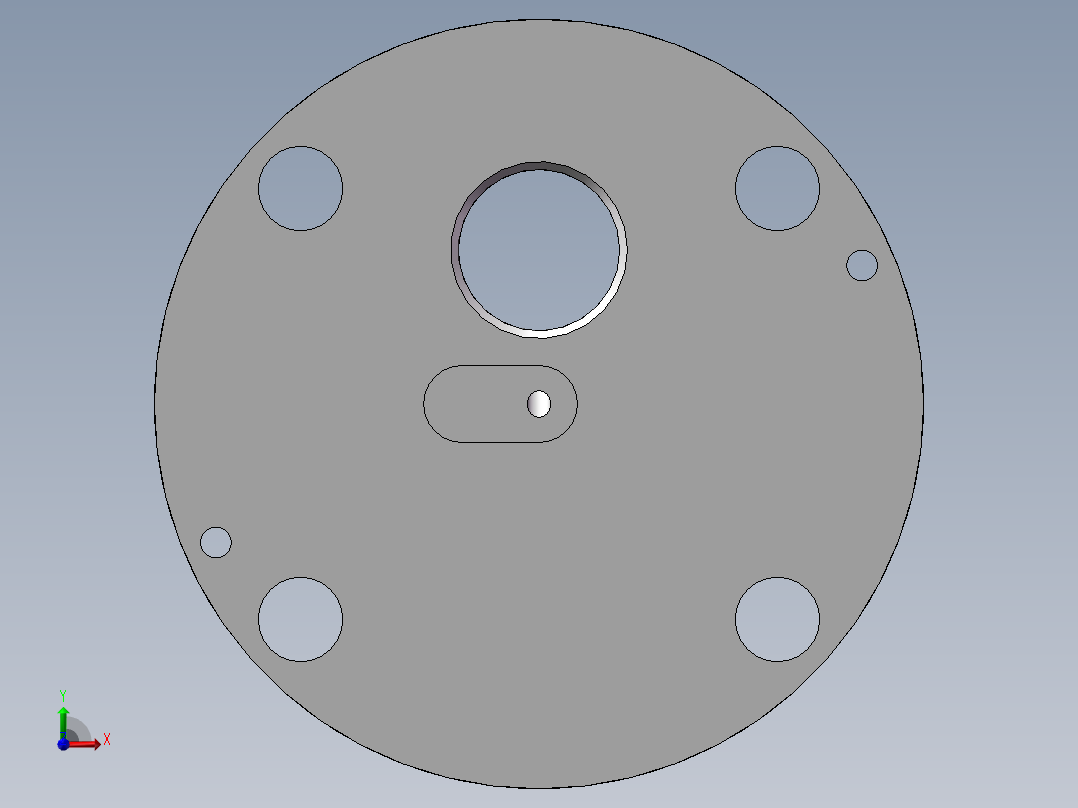 泵盖加工工艺分析前视图