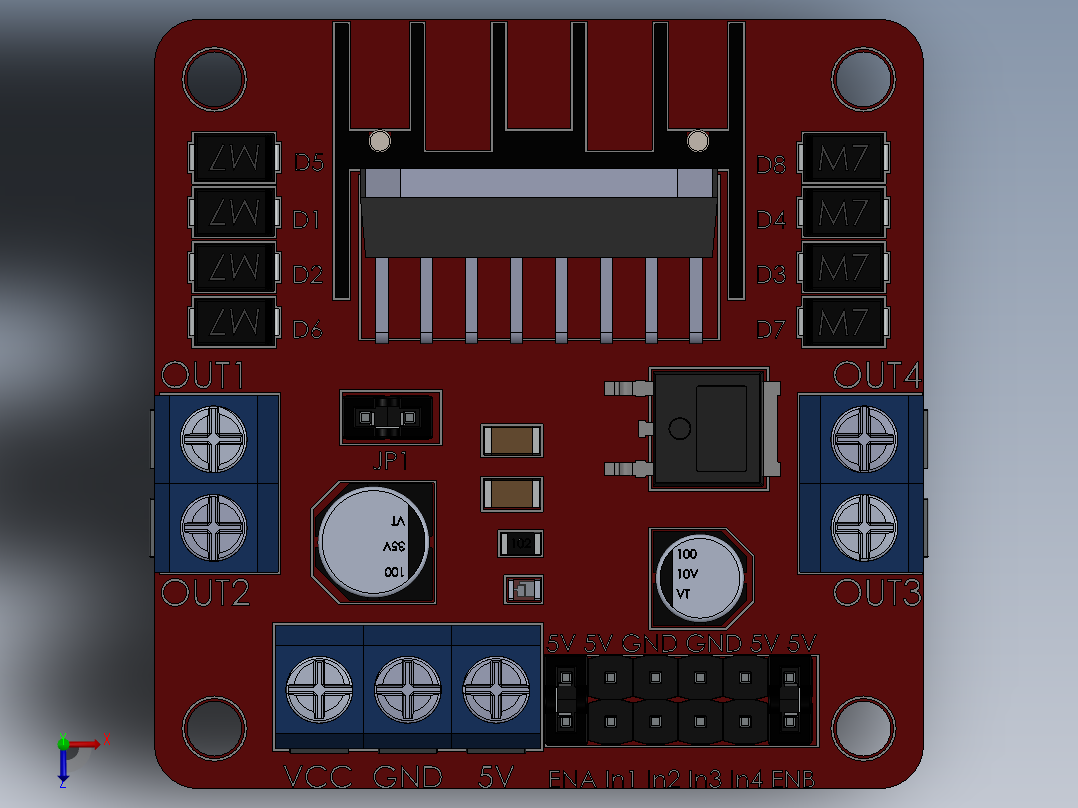 步进驱动器俯视图