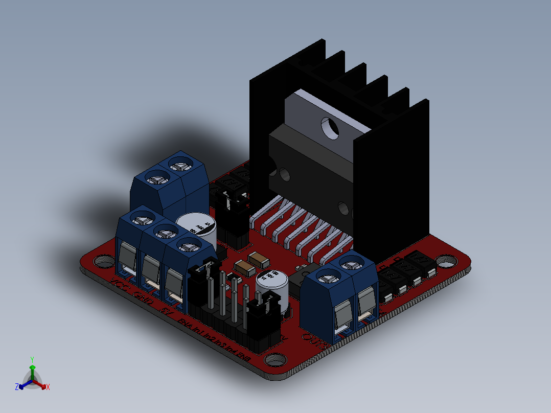 步进驱动器正等轴测图