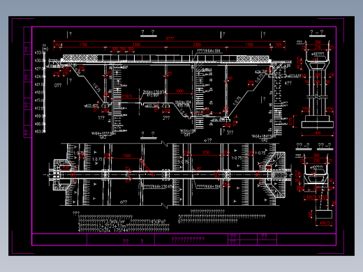某人行天桥（17+2×23+17m箱形连续刚构）施工设计图