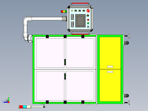 阶梯式工作台设备外框设计右视缩略图