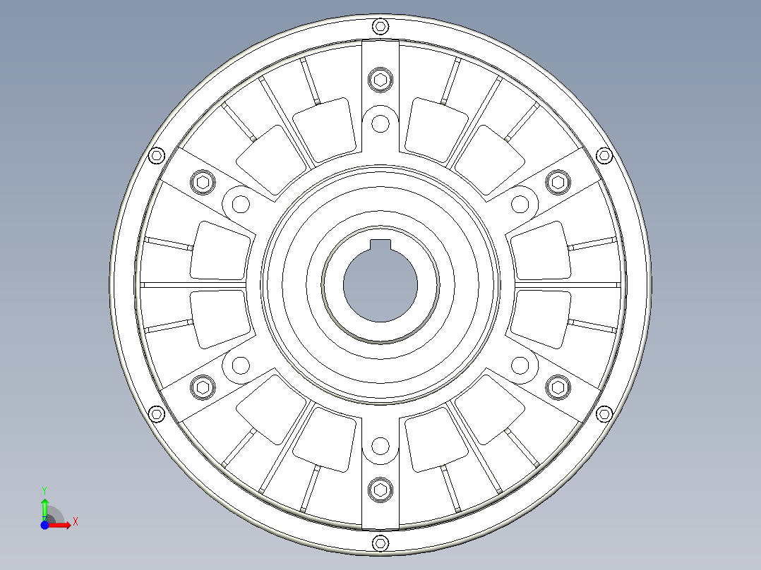 FLK50磁粉离合器前视图