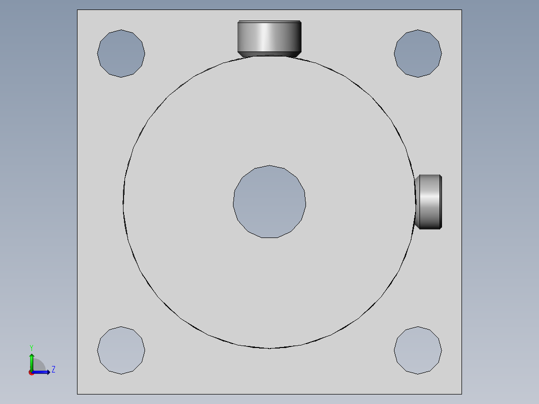 液压缸管左视图