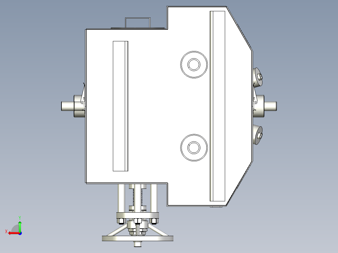 烛芯式熔体溶液过滤器后视图