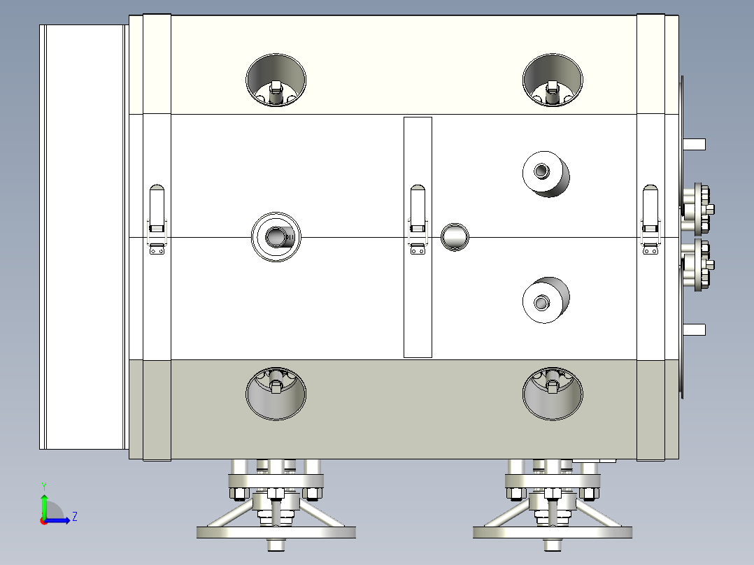 烛芯式熔体溶液过滤器左视图