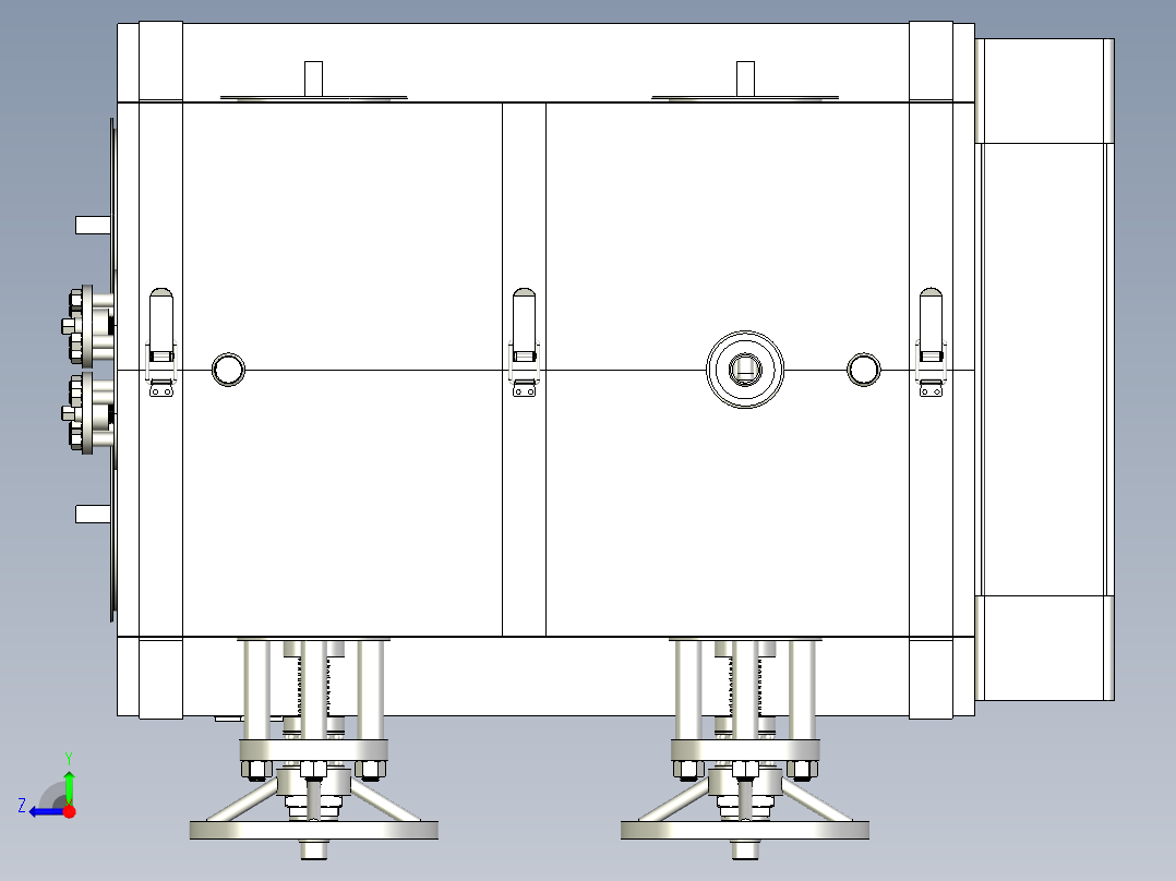 烛芯式熔体溶液过滤器右视图