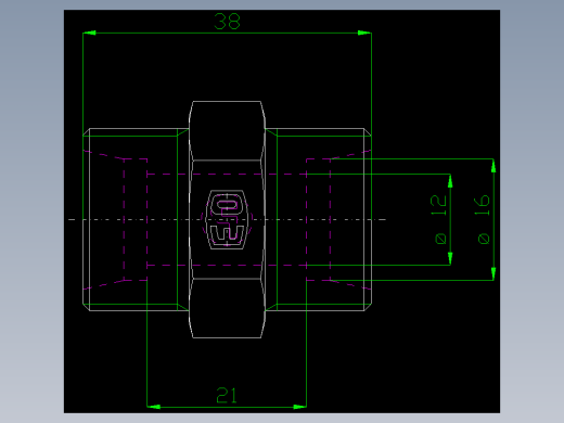 PARKER管接头EO Union G16SCFX_front