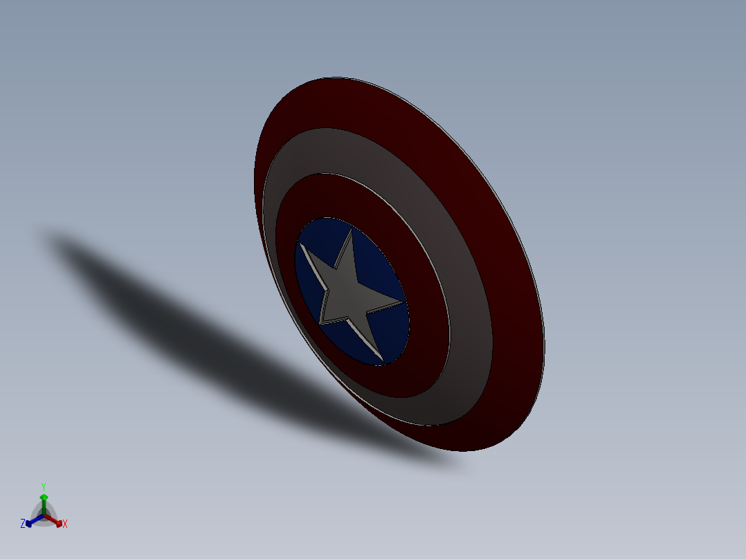 美国队长的盾牌正等轴测图