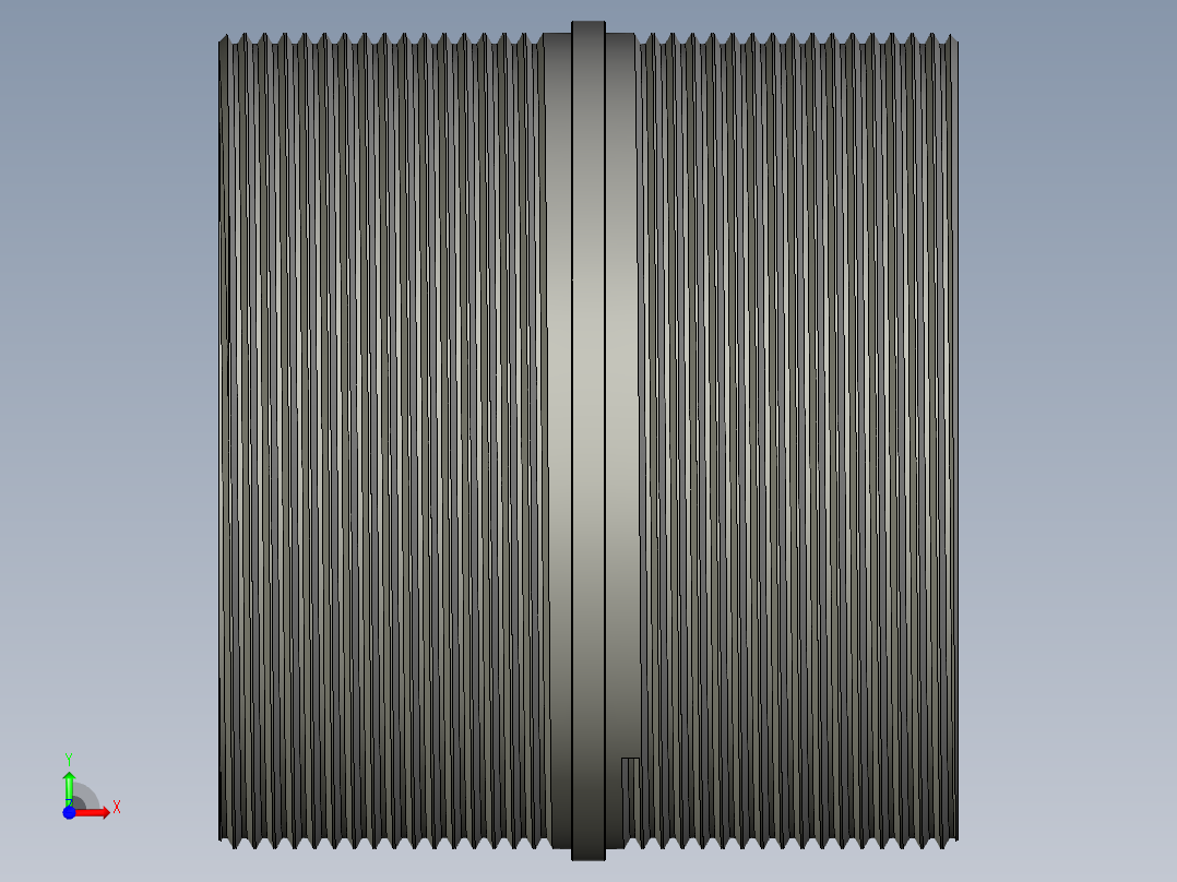 螺纹管对丝-圆边等径 DN80前视图