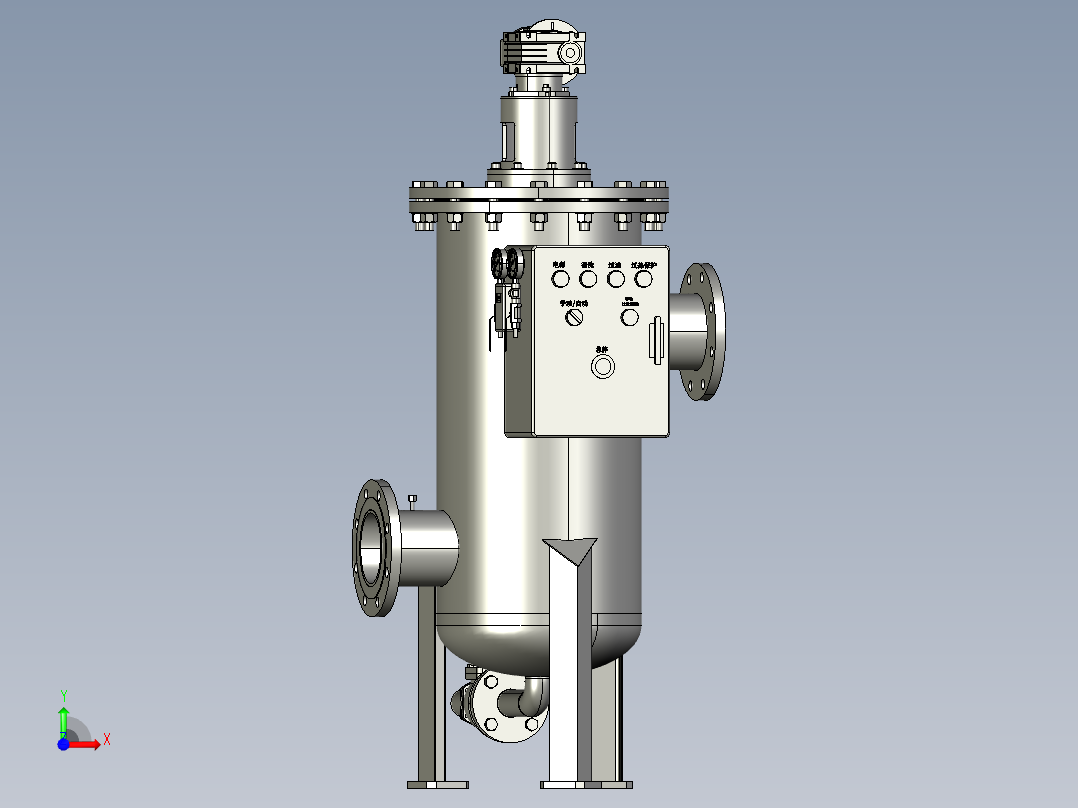 刷式自清洗过滤器前视图