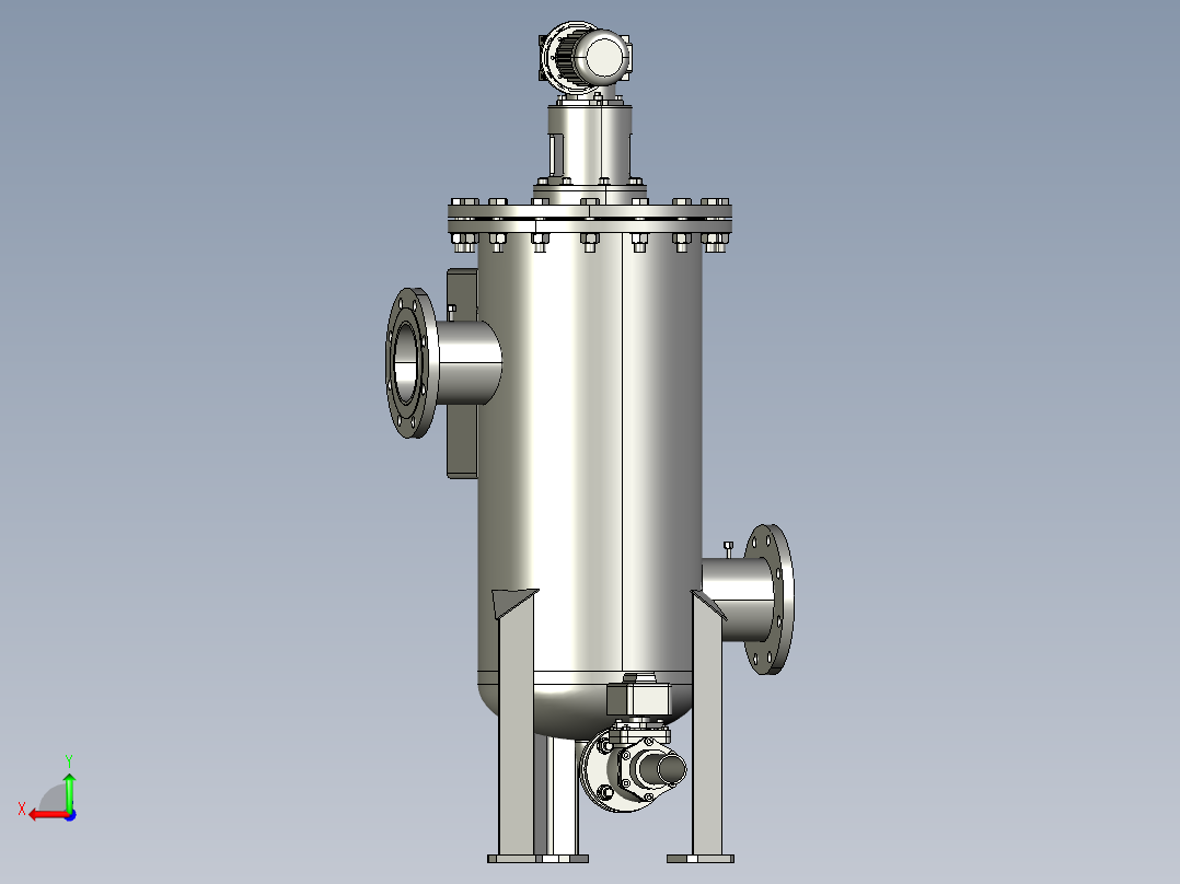 刷式自清洗过滤器后视图