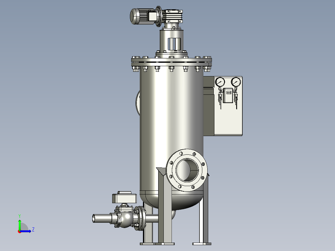 刷式自清洗过滤器左视图