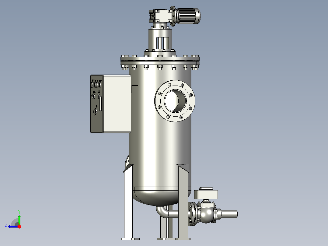 刷式自清洗过滤器右视图