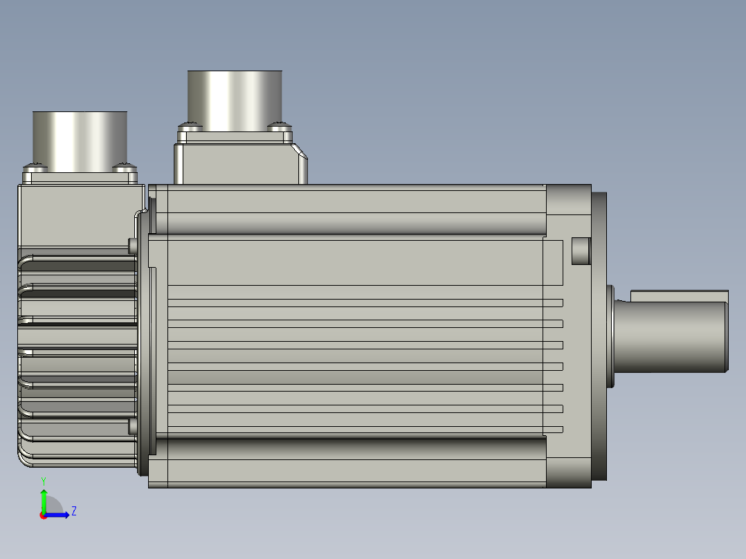 汇川伺服电机MS1H2-15C30CB-T331Z左视图