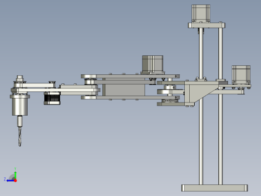 四自由度钻孔圆柱坐标机械臂右视缩略图