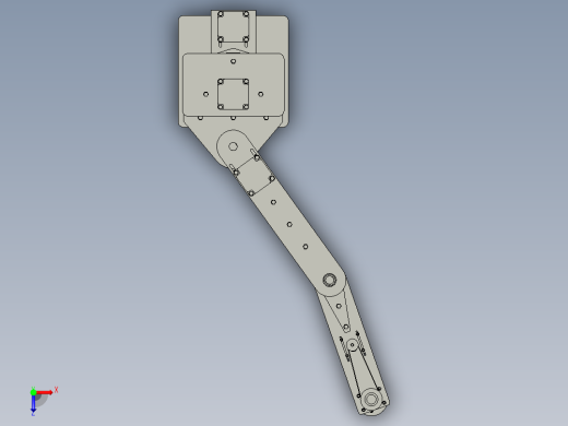 四自由度钻孔圆柱坐标机械臂俯视缩略图