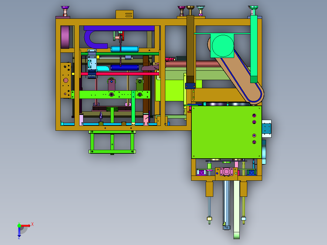 大桶套袋包膜机俯视图