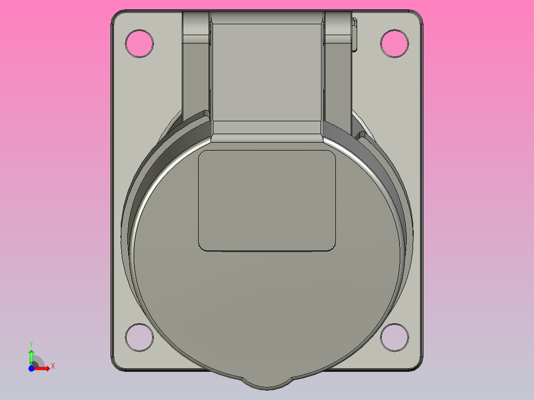 16A240V3极舱壁插座前视图