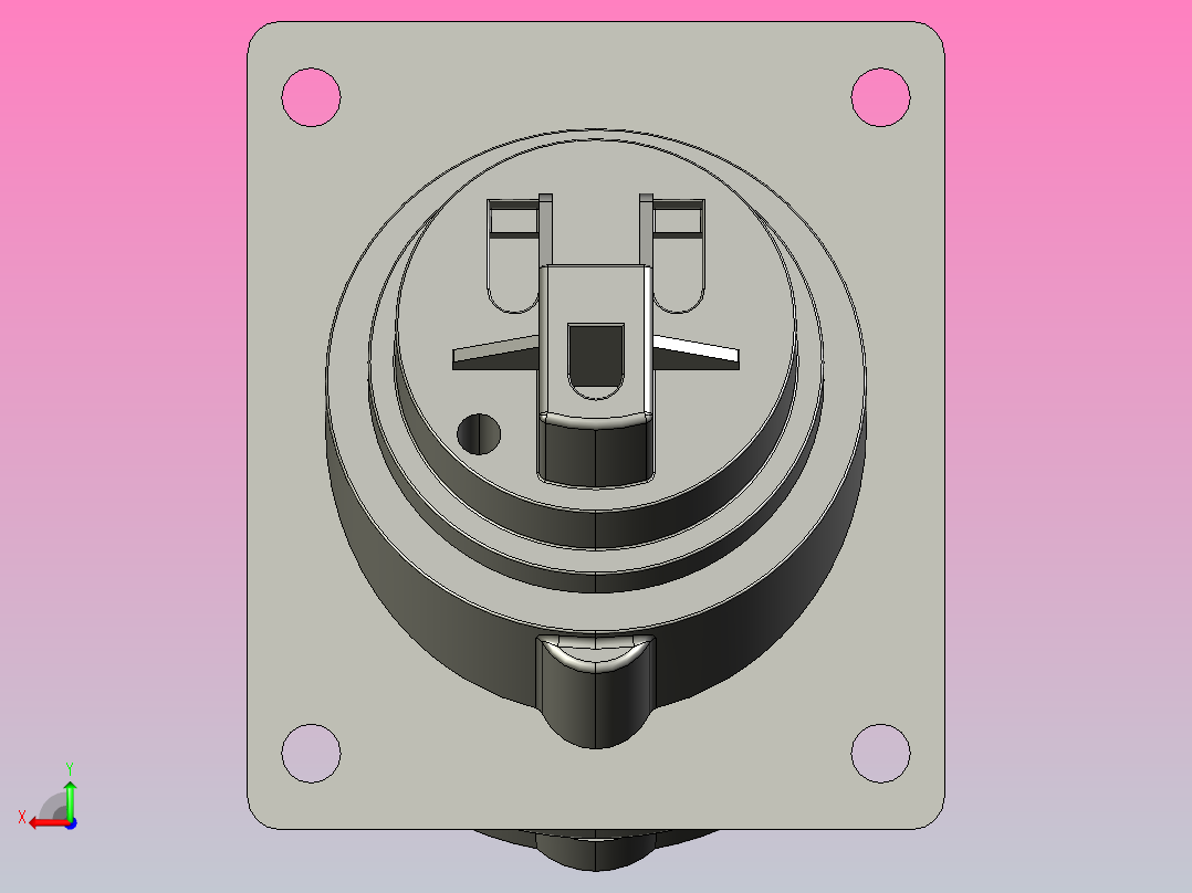 16A240V3极舱壁插座后视图