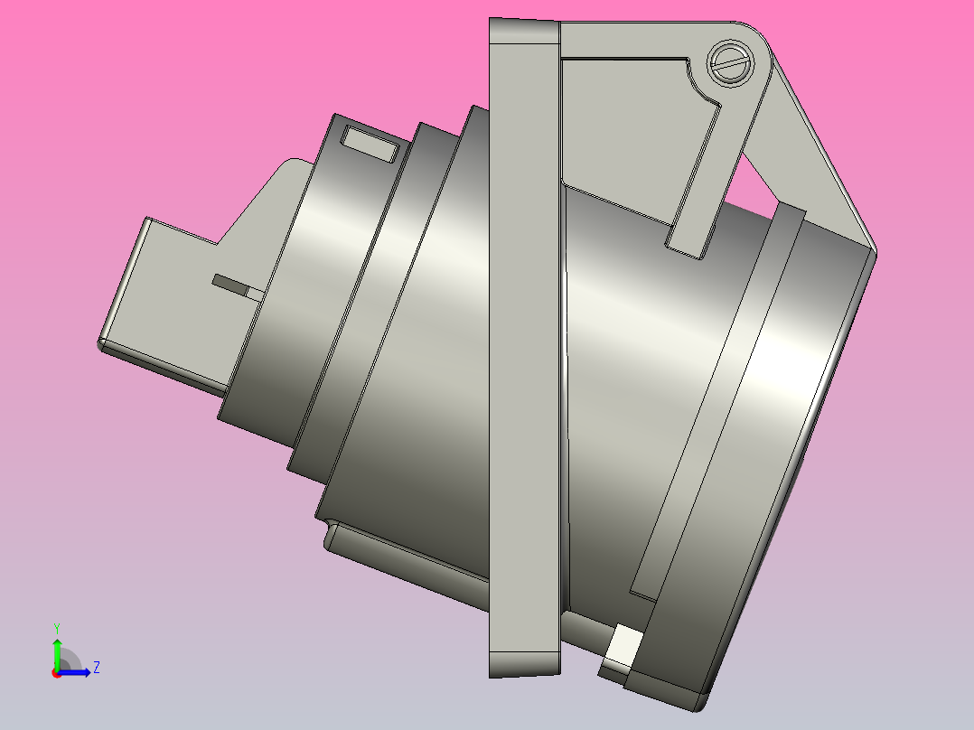 16A240V3极舱壁插座左视图