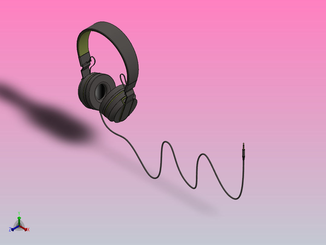 耳机正等轴测图