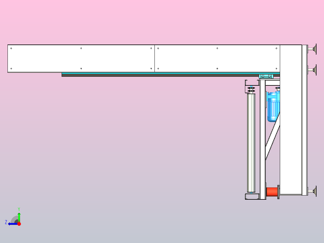 气动提升机右视图