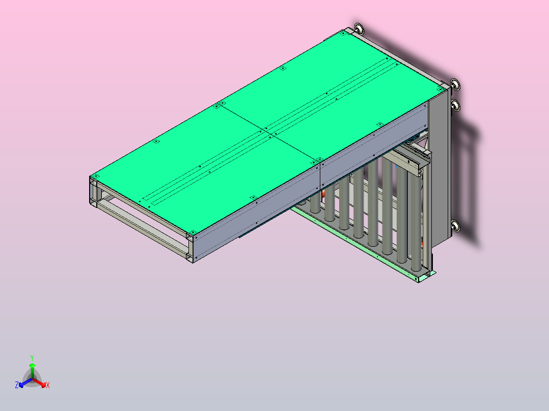 气动提升机正等轴测图