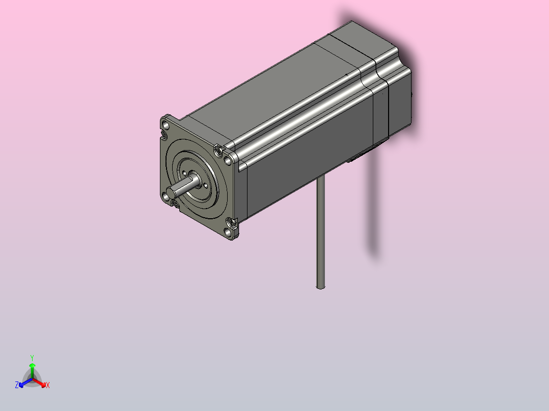 CME抱闸型60机座3D图主视图