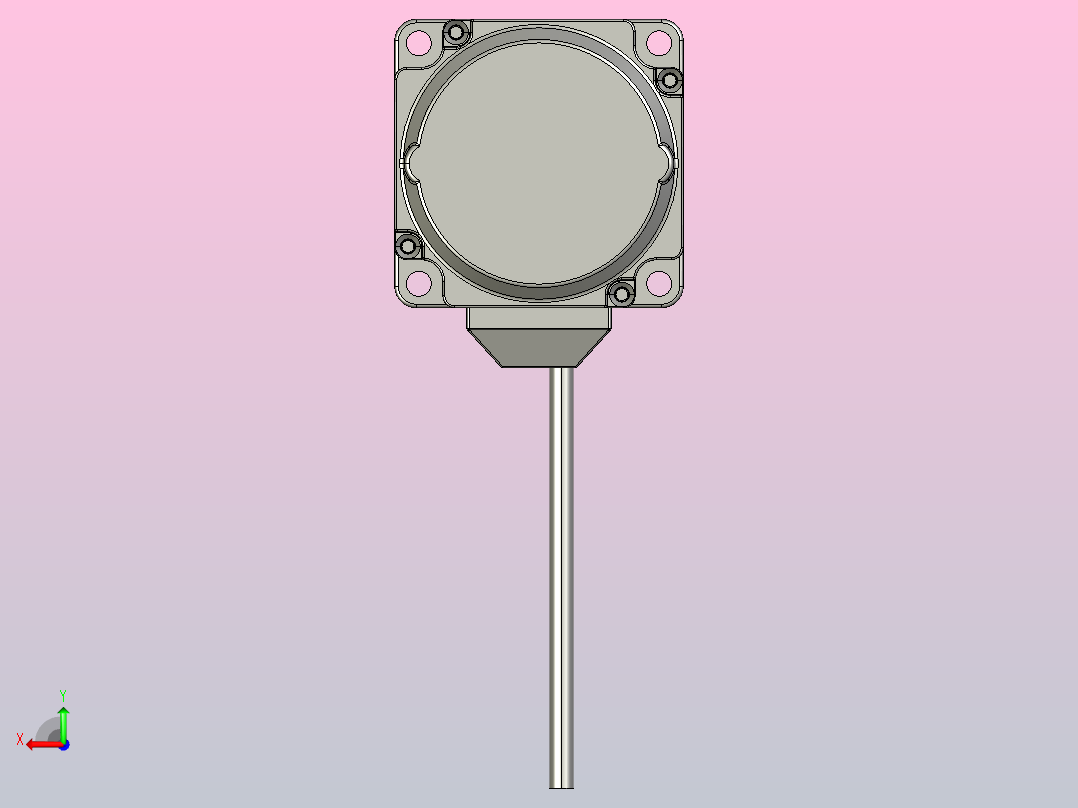 CME抱闸型60机座3D图后视图