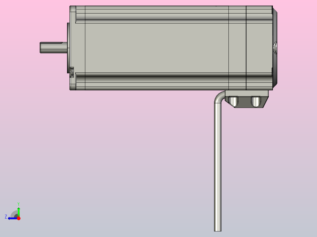 CME抱闸型60机座3D图右视图
