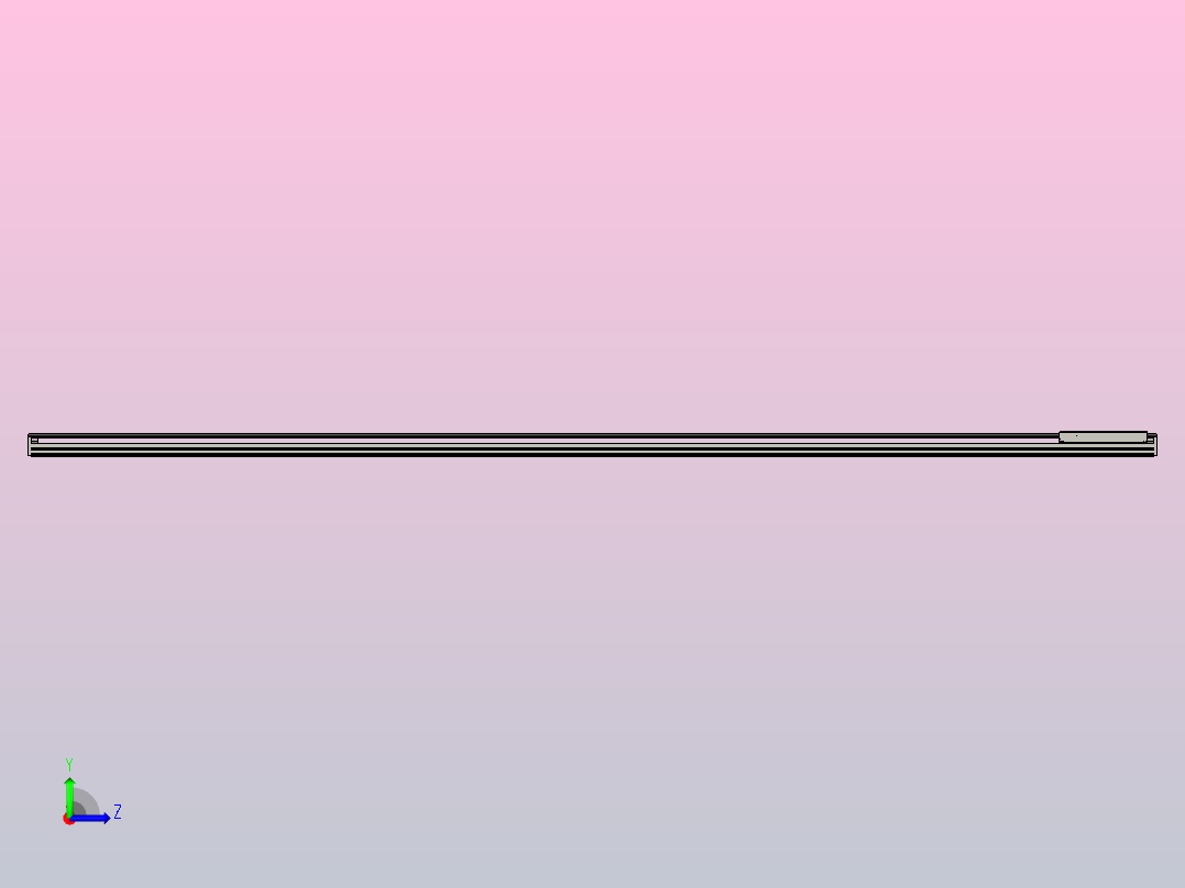 直驱直线电机轴TPA-LNP-140D-P13-L3840-C-1-3-C-10-N3(磁栅尺)左视图