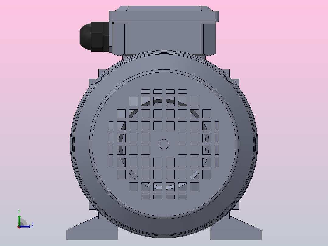 三相电动机MS803-2左视图