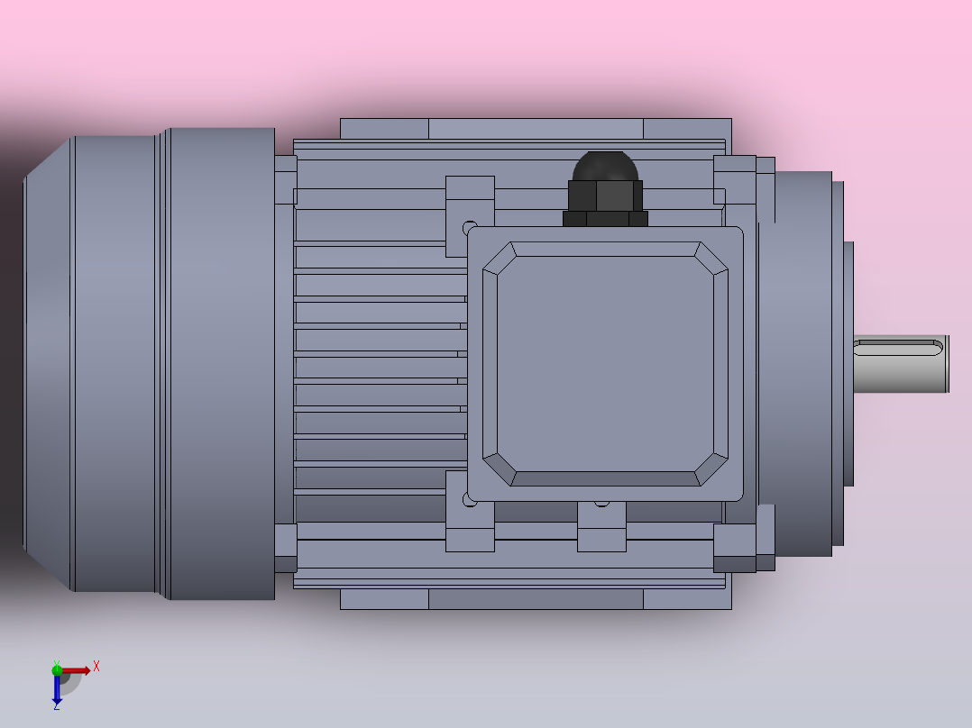 三相电动机MS803-2俯视图