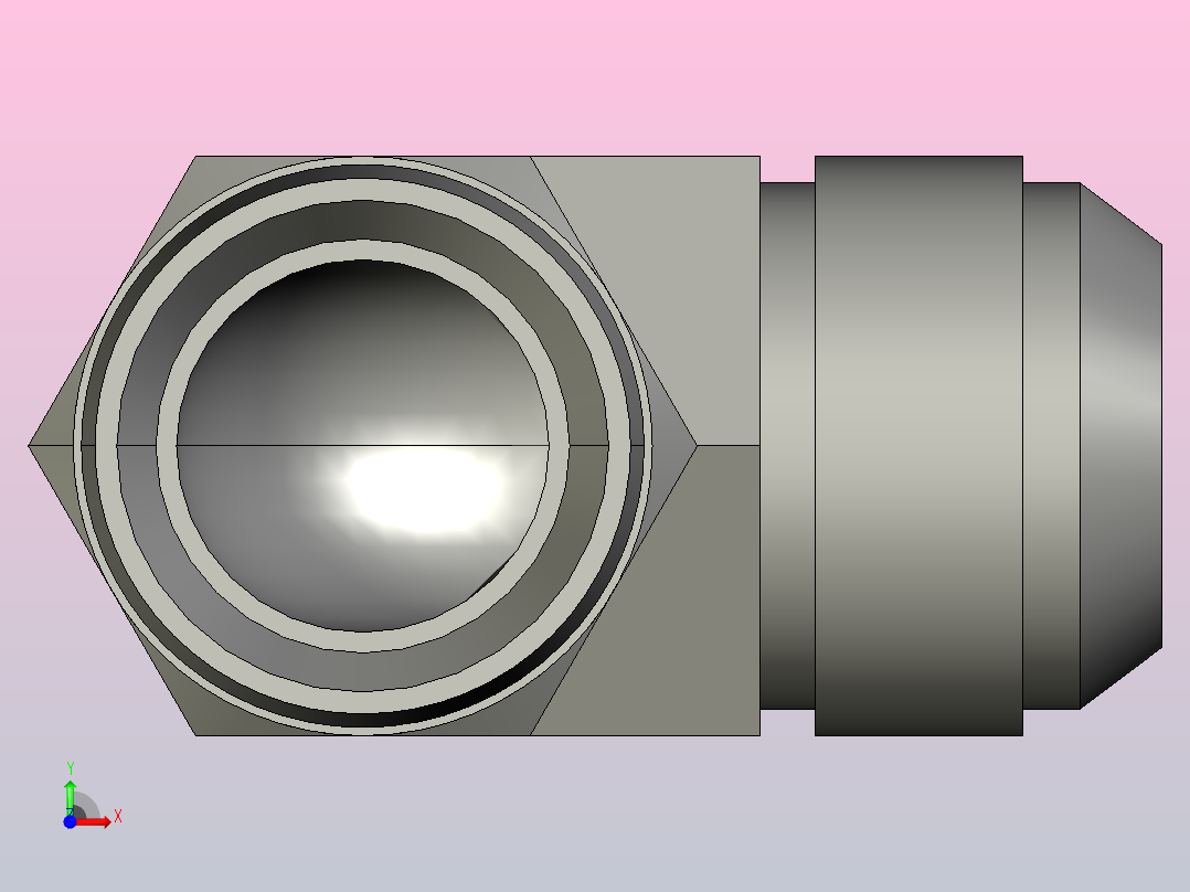16 ccctx s硬管接头前视图