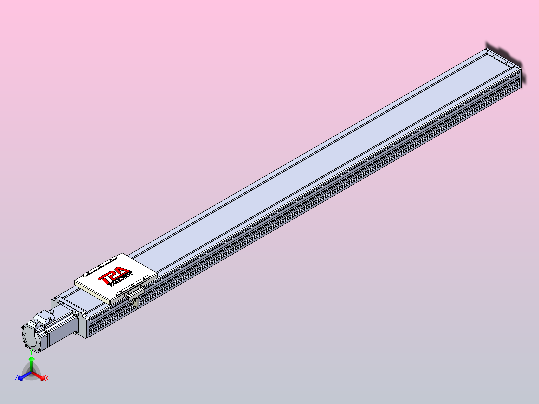 滚珠丝杠直线轴带导轨全封闭TPA-HCR-110D-1610C-L1100-M-Y-P40-N3主视图