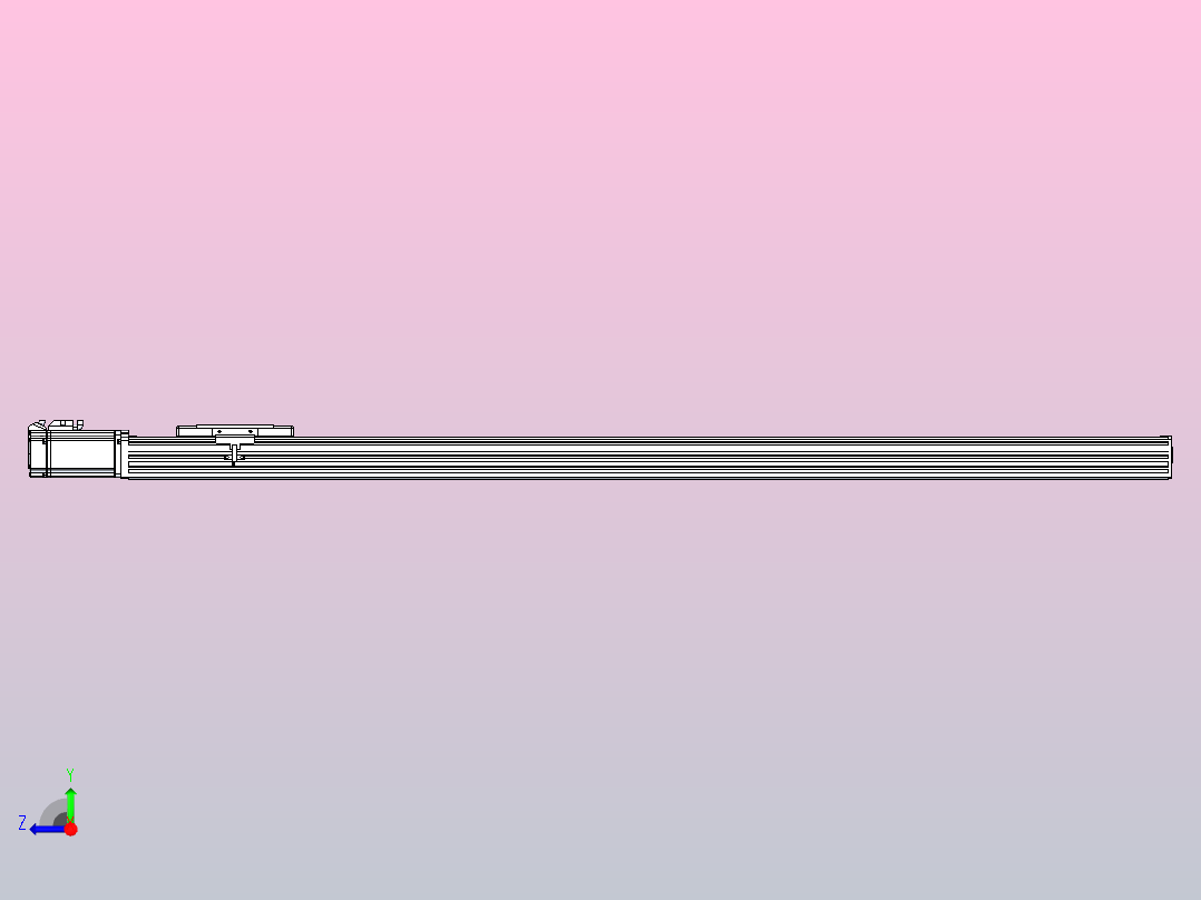 滚珠丝杠直线轴带导轨全封闭TPA-HCR-110D-1610C-L1100-M-Y-P40-N3右视图