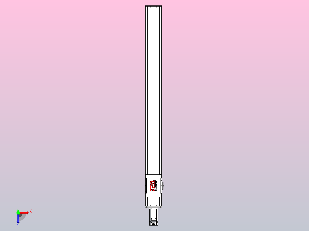 滚珠丝杠直线轴带导轨全封闭TPA-HCR-110D-1610C-L1100-M-Y-P40-N3俯视图