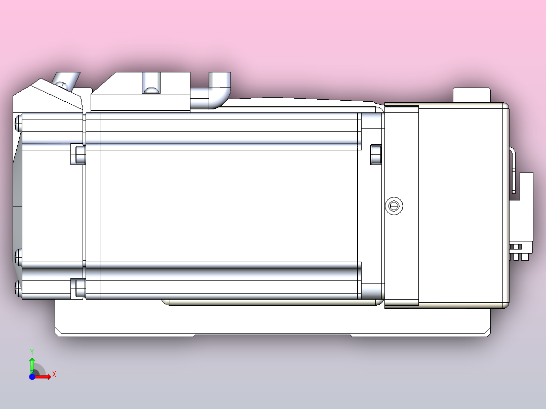 皮带直线轴半封闭可选导轨TPA-HNB-140D-120-L1800-MR-Y-P40-N3前视图